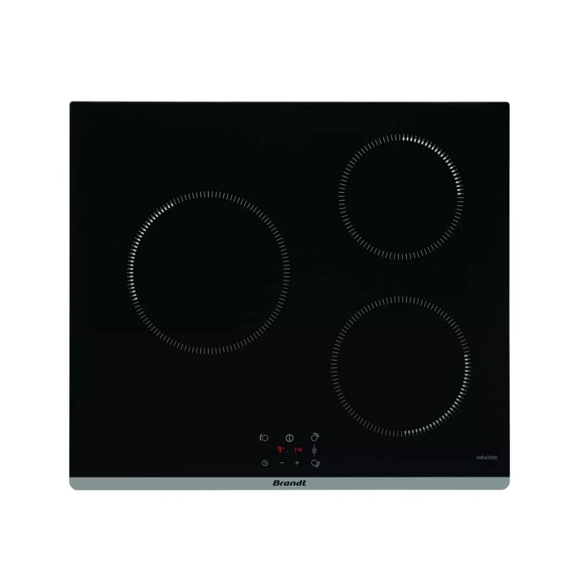 BRANDT Table de cuisson victrocéramique 60cm 4 feux 5900w noir - BPI5361B