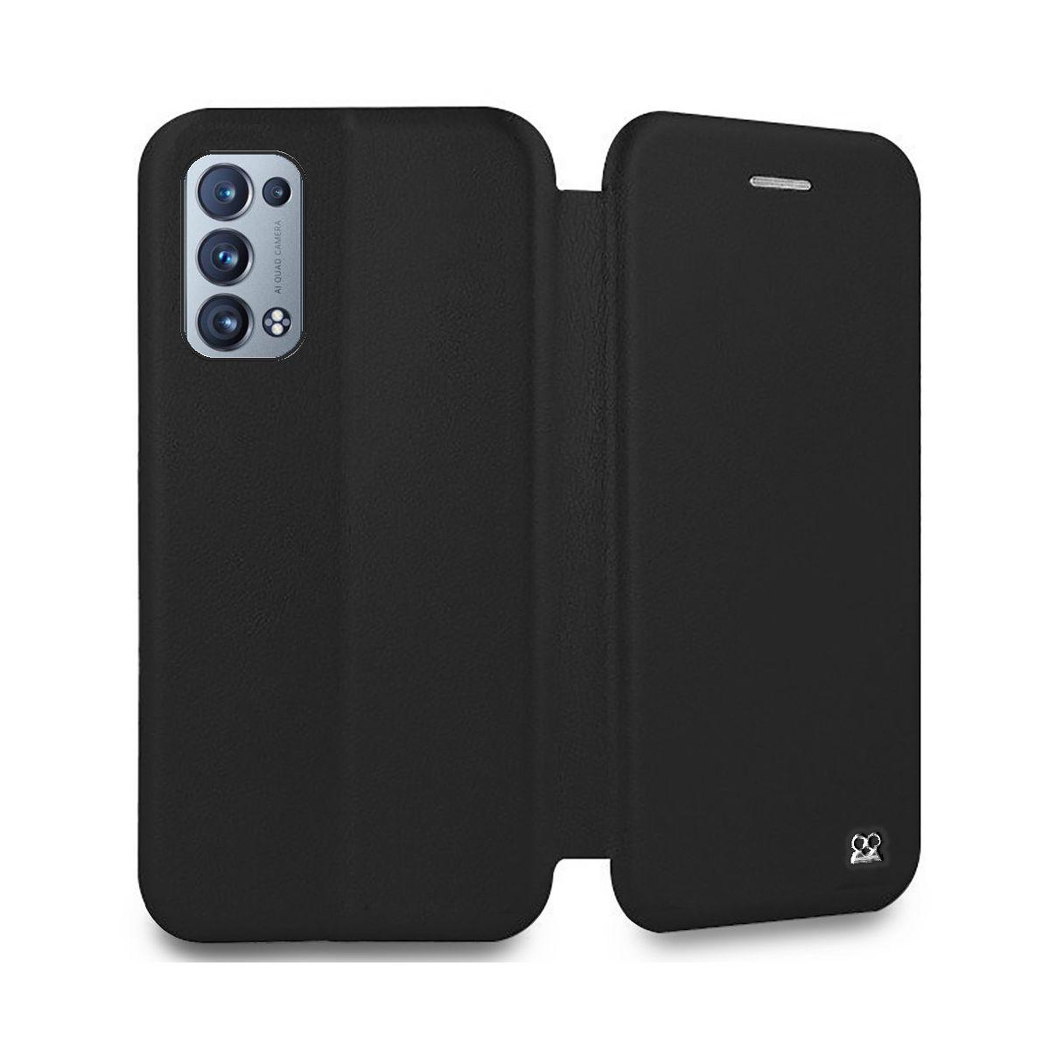 Voir la diapositive 4 : IBROZ Etui oppo reno 6 pro cuir noir