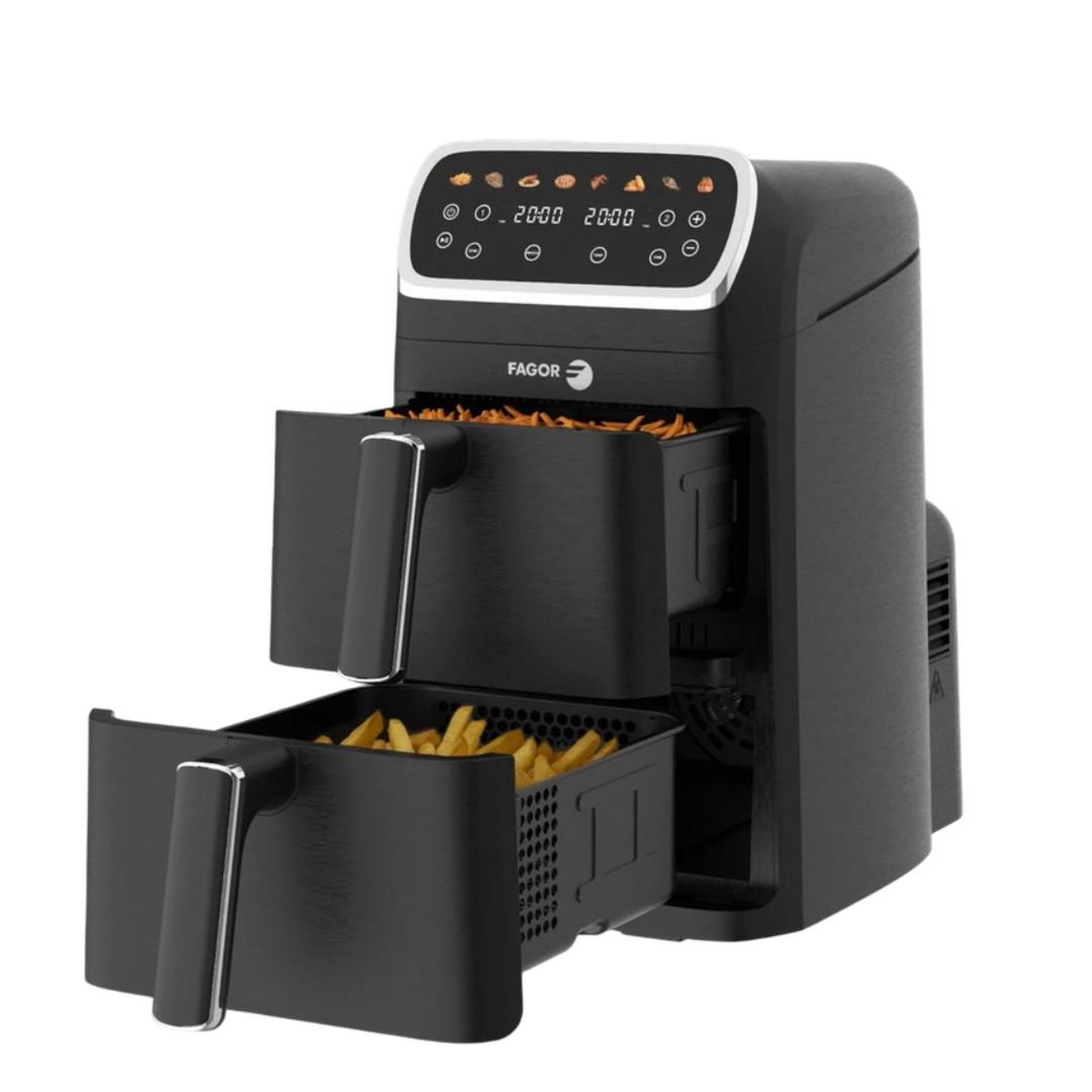 Voir la diapositive 3 : Fagor Friteuse sans huile 2x4l 2600w noir - fg7503