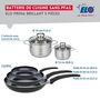 Voir la diapositive 2 : ELO Ensemble de 3 Poêles de cuisson 20, 28 et 32 cm et 2 faitouts 12 et 16 cm Elo Prima Brillant