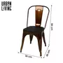 DIVERS Chaise vintage Liv H84 cm - Doré et noir