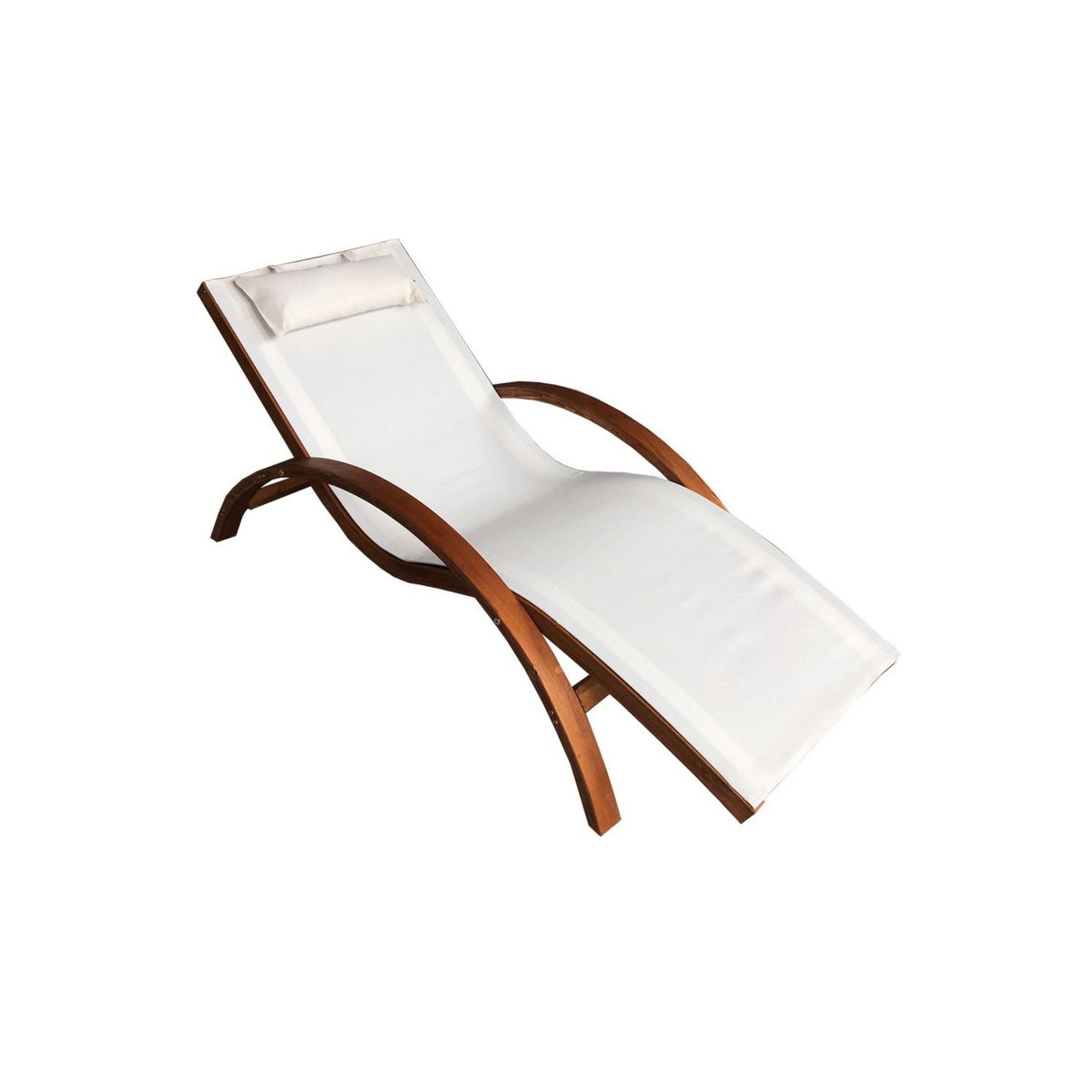 CONCEPT USINE Transat en bois beige HAVANA