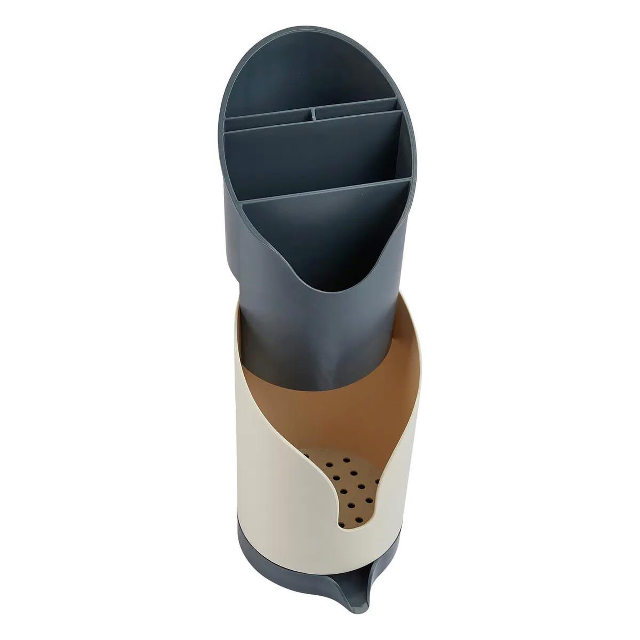 Voir la diapositive 2 : FIVE Égouttoir à couverts 4 compartiments  néo  20cm beige