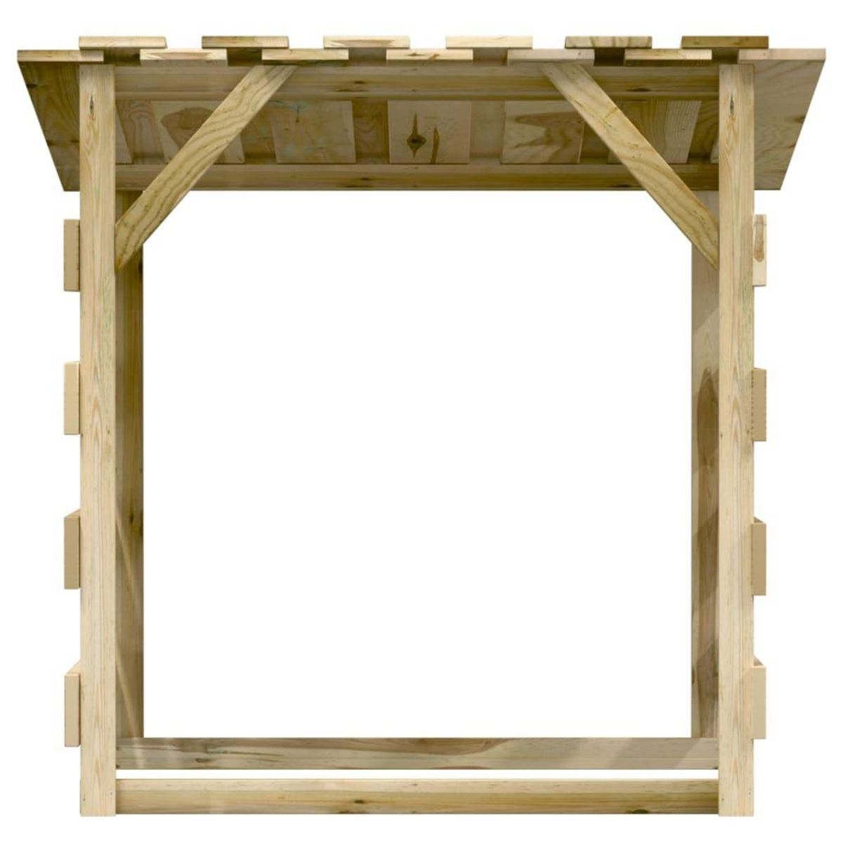 VIDAXL Pergolas avec toits 3 pcs 100x90x100 cm Bois de pin impregne