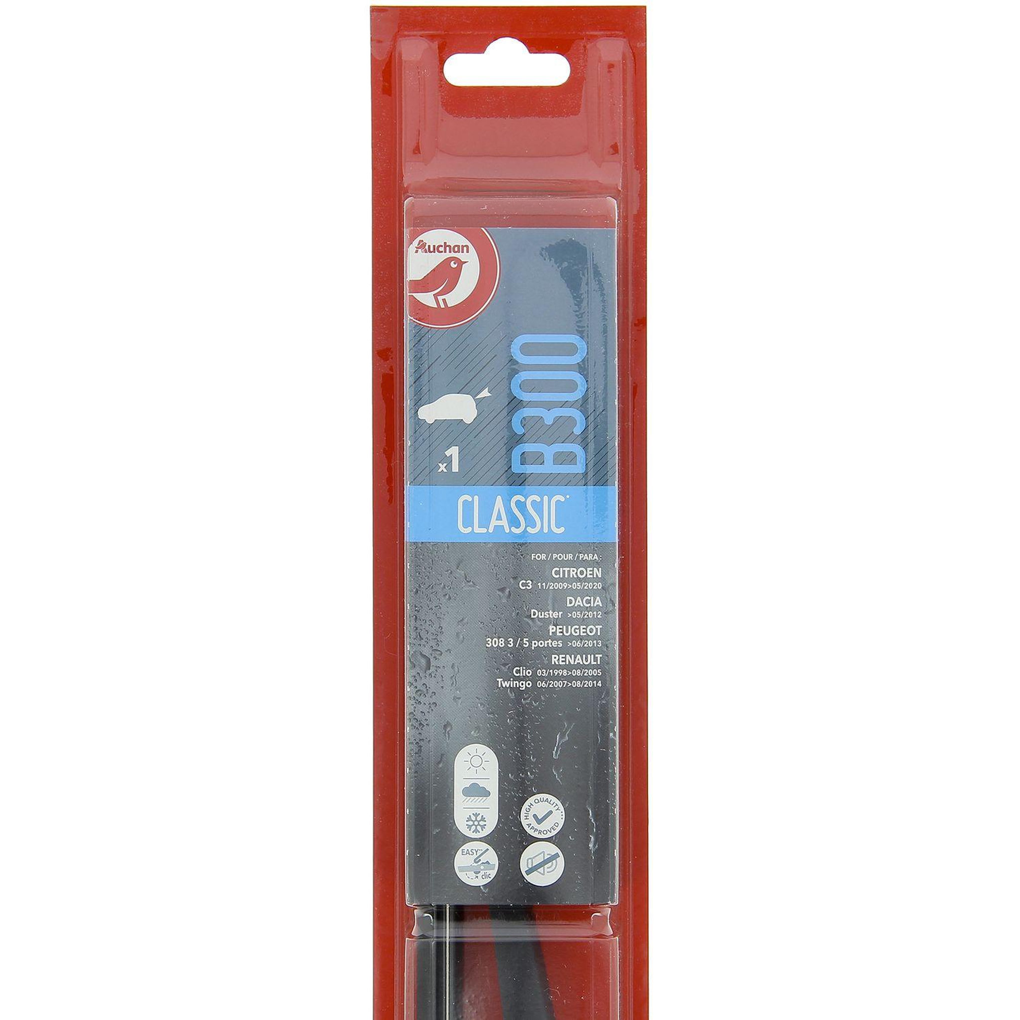 AUCHAN Balai d'essuie-glace B300 30cm pour CITROËN DACIA PEUGEOT RENAULT