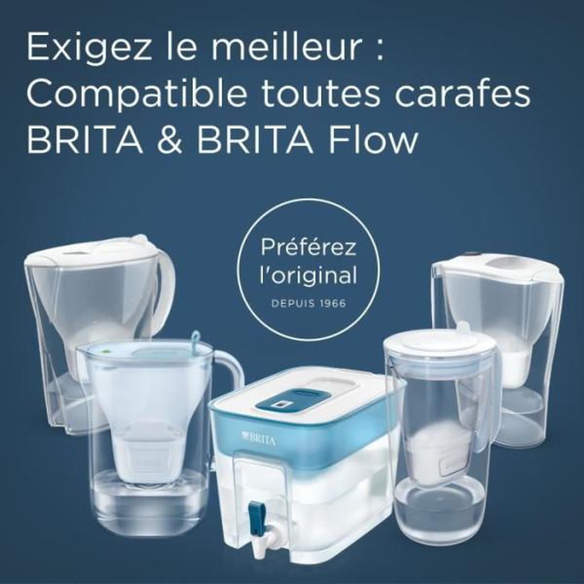 Voir la diapositive 6 : Brita Carafe filtrante Brita Style Essential bleu minéral