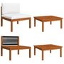 Voir la diapositive 1 : VIDAXL Salon de jardin 2 pcs avec coussins Bois d'acacia solide