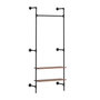 Voir la diapositive 1 : SOBUY Porte-manteaux mural avec étagères Noir 91,5x48x220cm KLS20-SCH