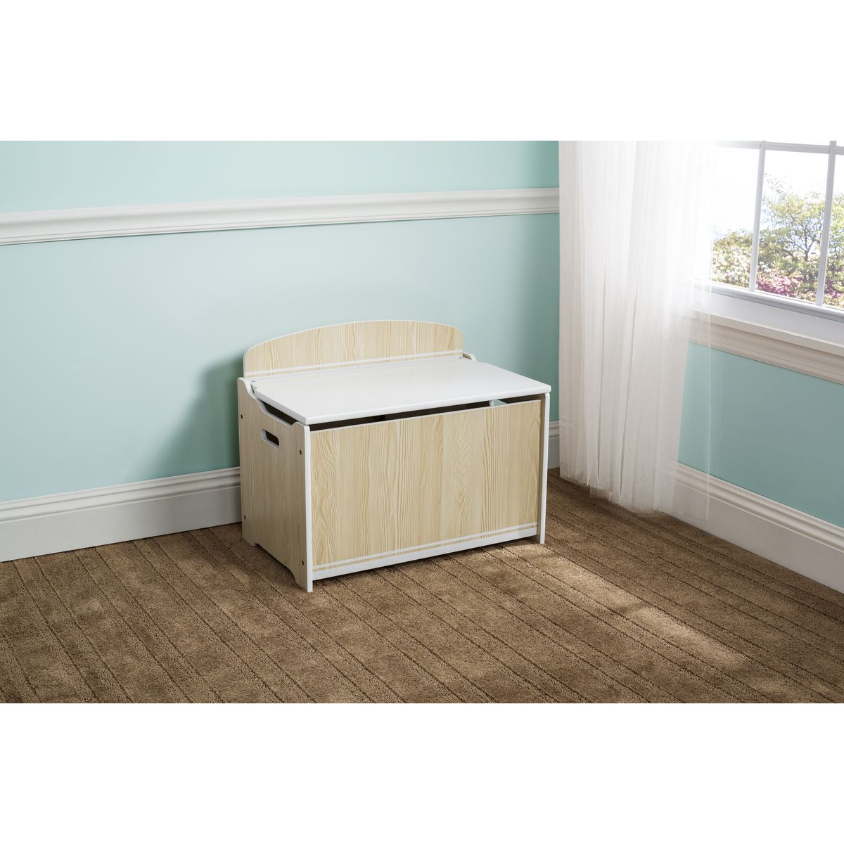  Coffre à jouets en bois TWIN