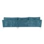 Voir la diapositive 6 : Canapé d'angle droit 5 places ISA tissu velours, confort moelleux