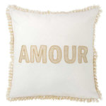 Paris Prix Coussin Déco Amour  Ellis  45x45cm Blanc