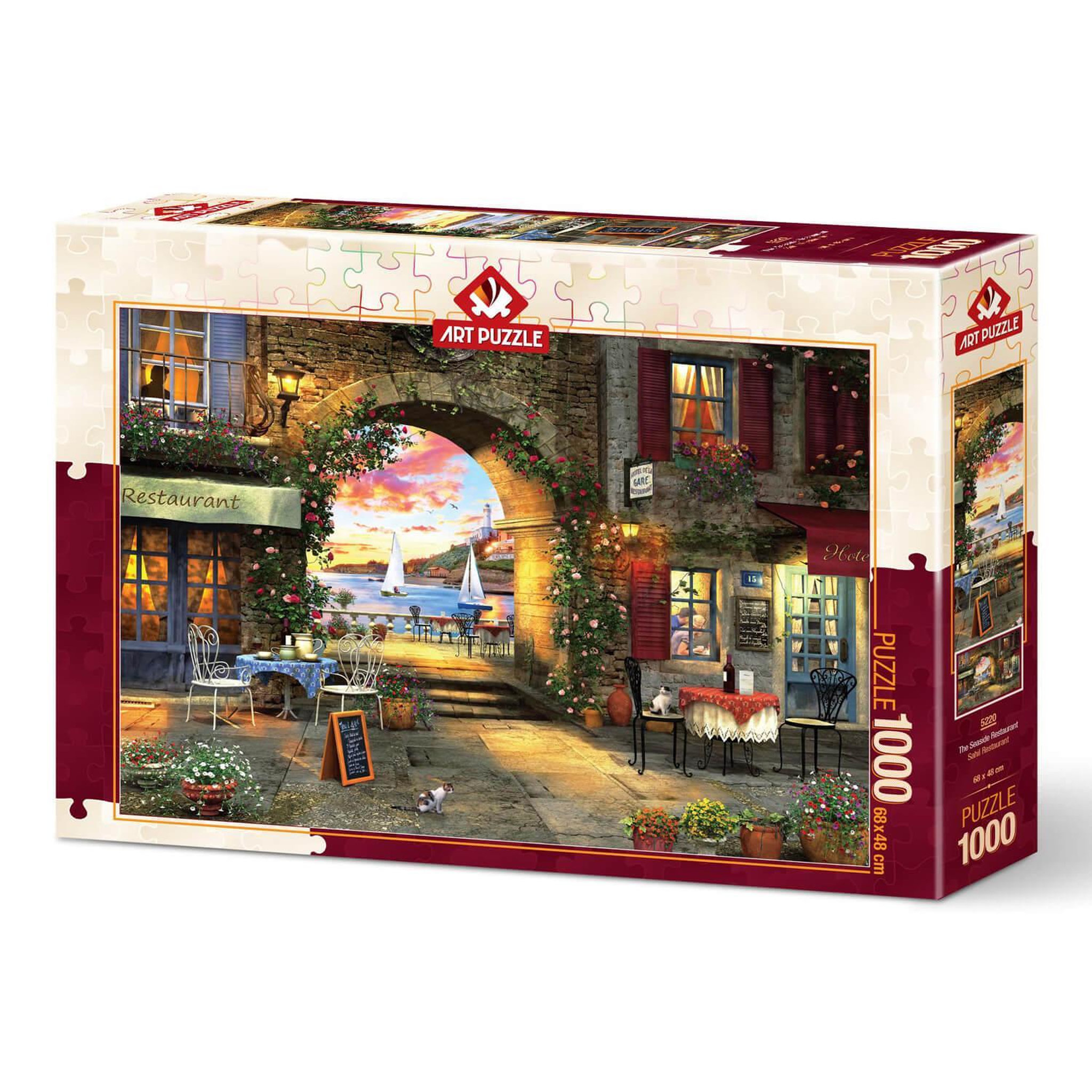 Voir la diapositive 2 : Art Puzzle Puzzle 1000 pièces : Le Restaurant du Bord de mer