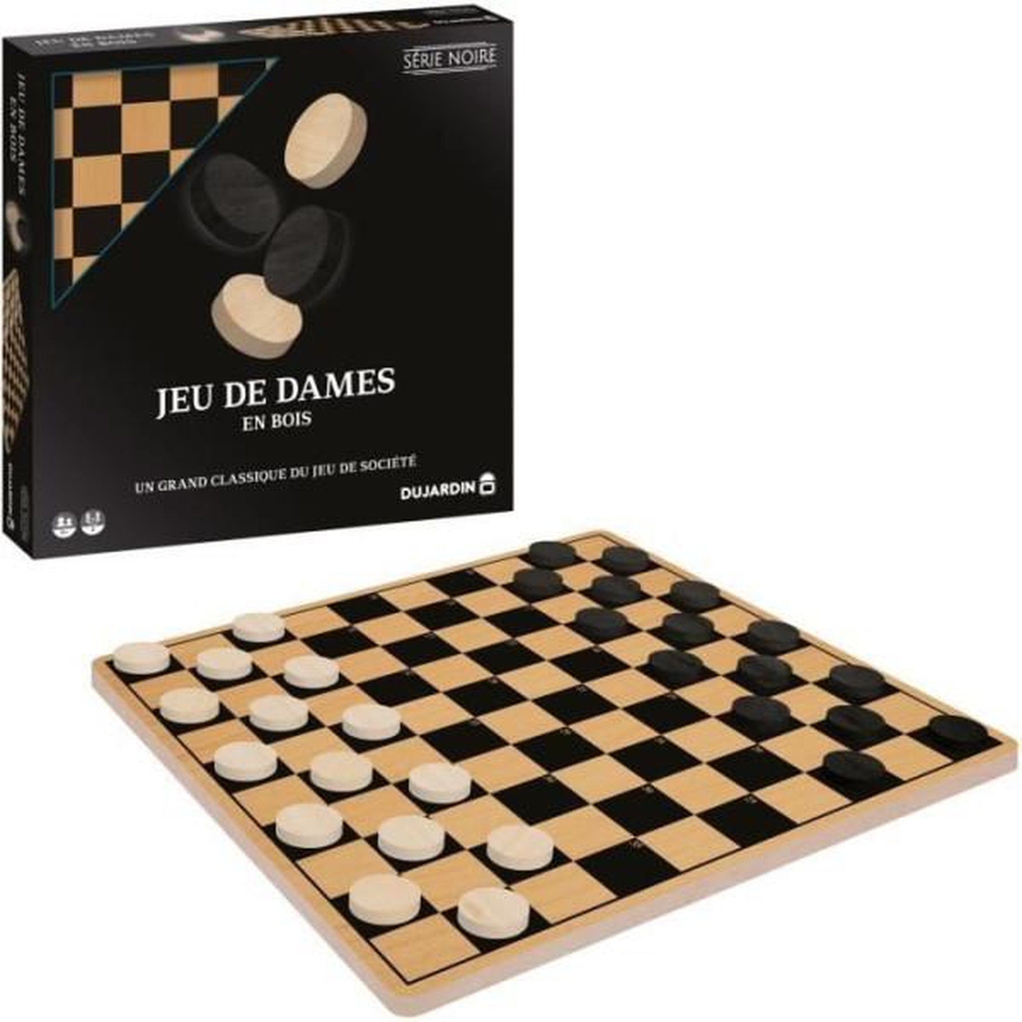 Dujardin Série Noire - Dames Plateau - Jeu de société - DUJARDIN - Des 7 ans