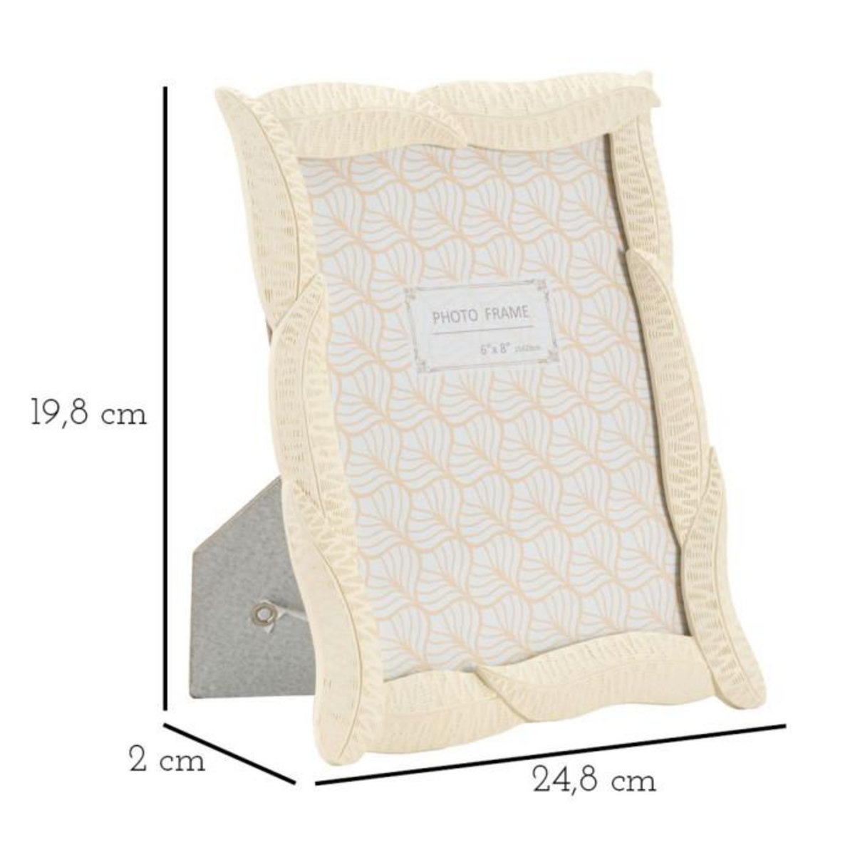 Paris Prix Cadre Photo Déco Feuilles  Snake  15x20cm Crème