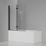 Voir la diapositive 2 : MARKET24 Pare baignoire 2 volets pivotants - HOME GENERATION - Maggy noir - 100 x 140 cm
