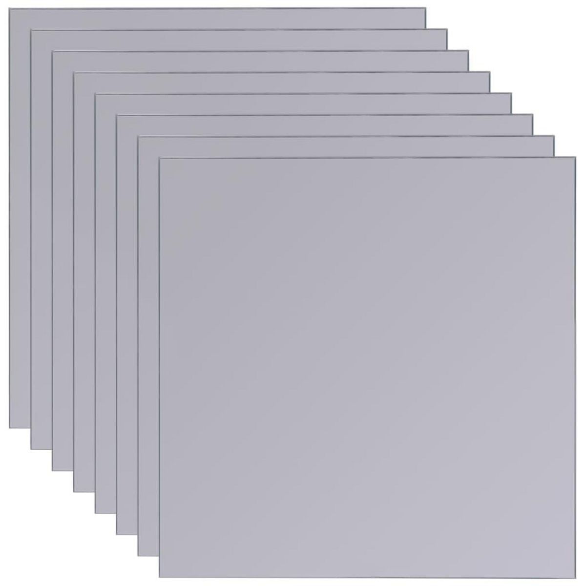VIDAXL Carreaux de miroir sans cadre 8 pcs 20,5 cm