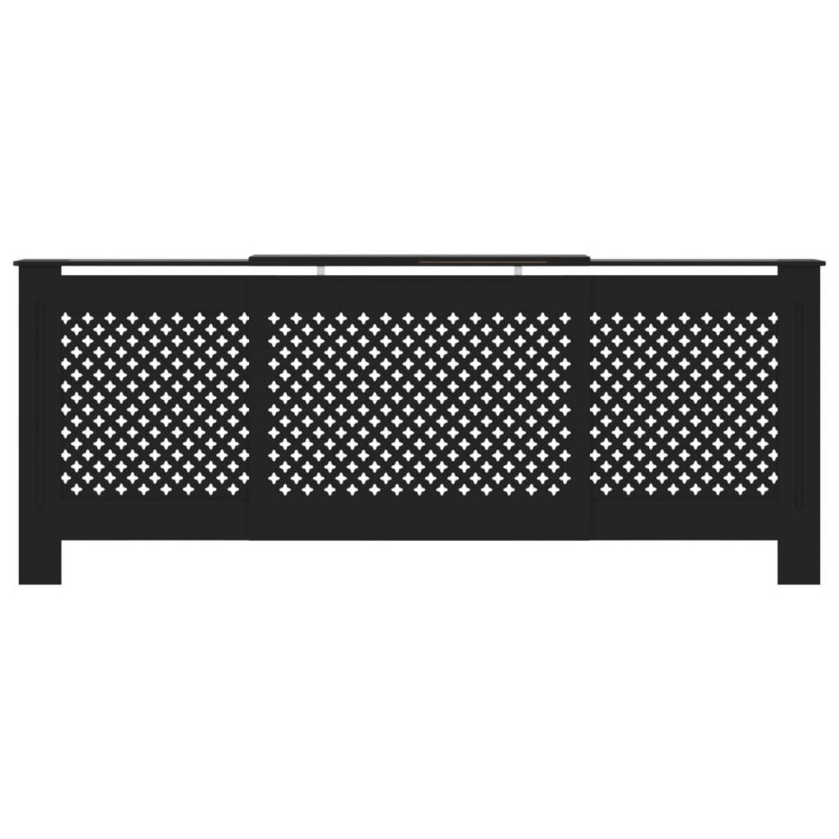 VIDAXL Cache-radiateur MDF Noir 205 cm