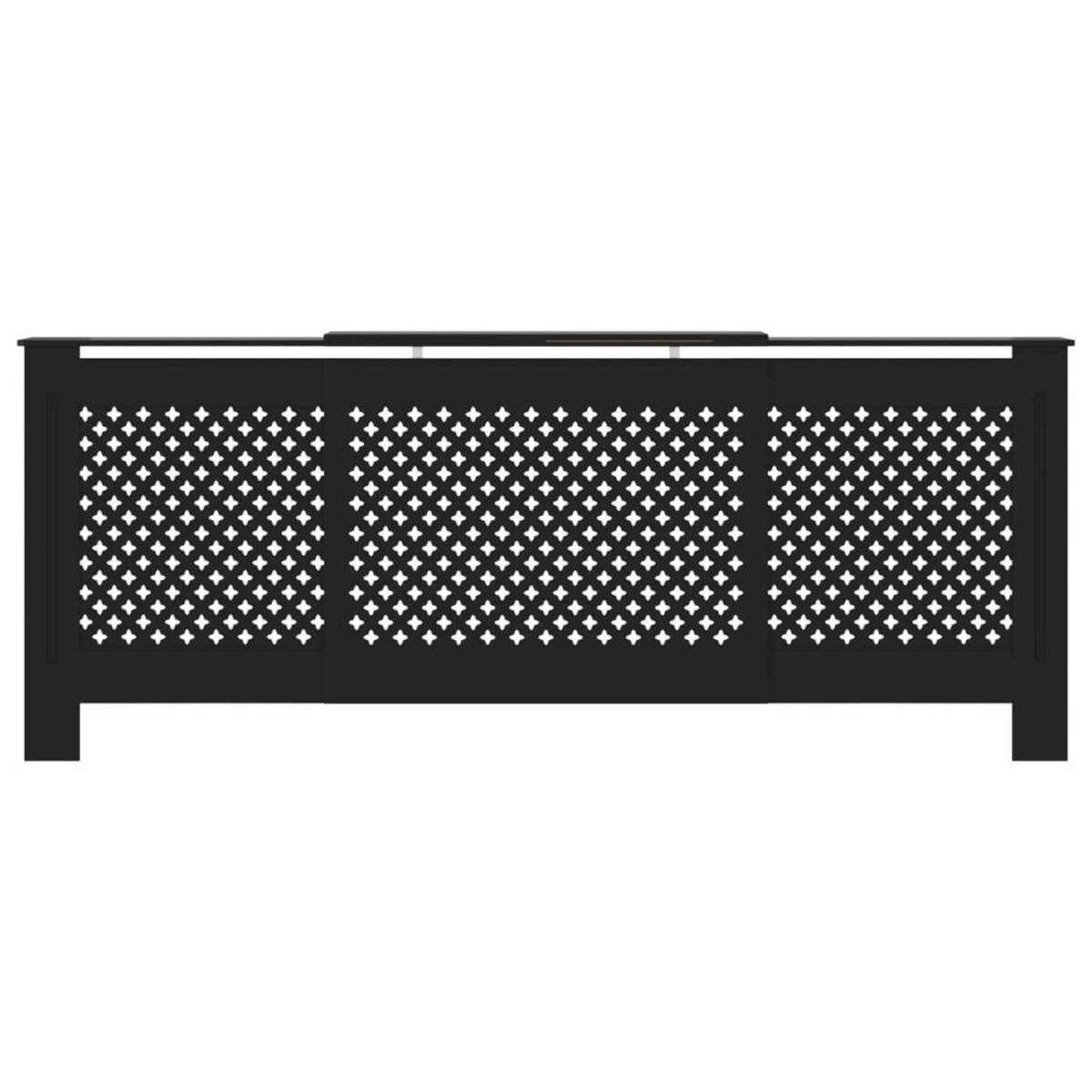 VIDAXL Cache-radiateur MDF Noir 205 cm
