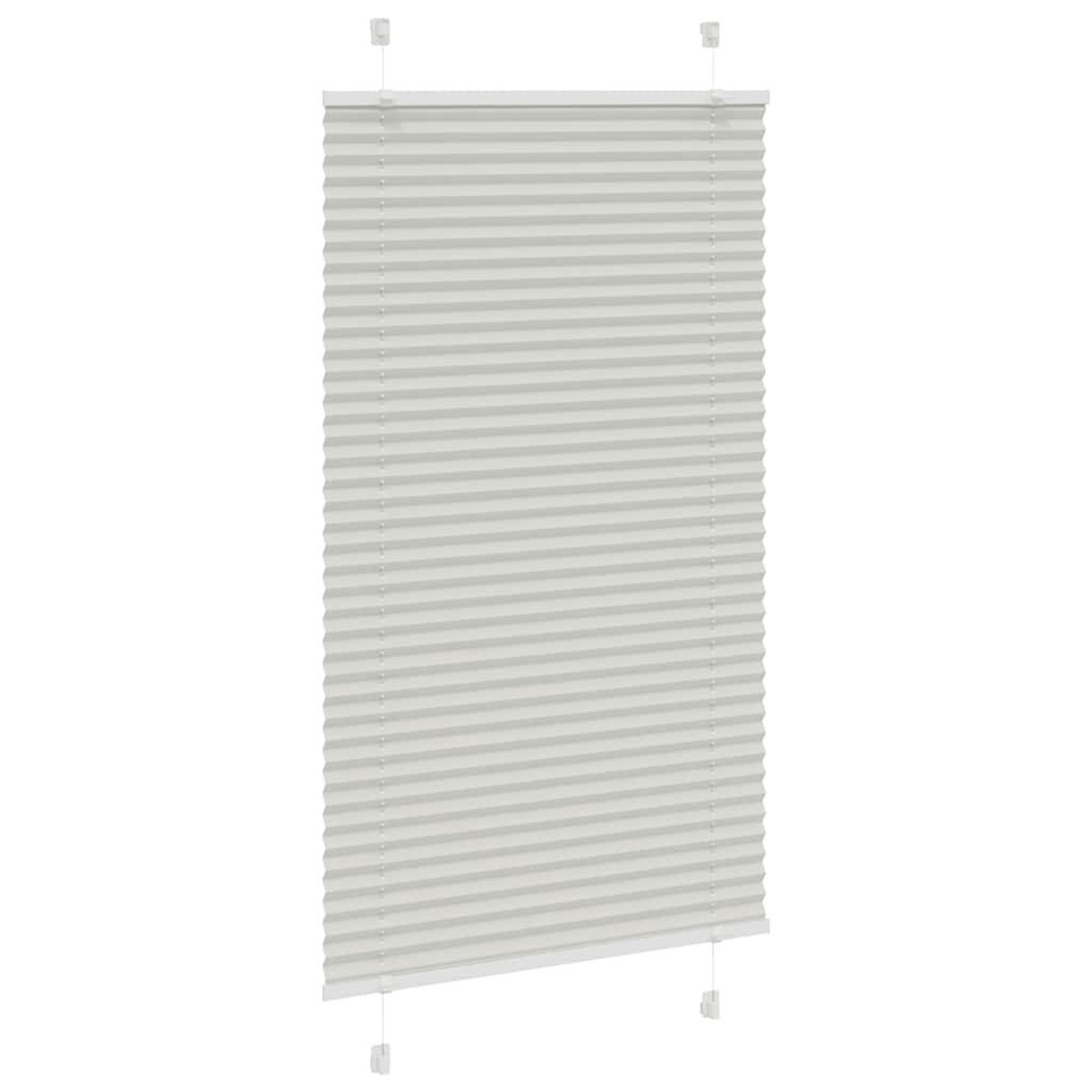 Voir la diapositive 3 : VIDAXL Store plisse gris clair 75x150 cm largeur du tissu 74,4 cm