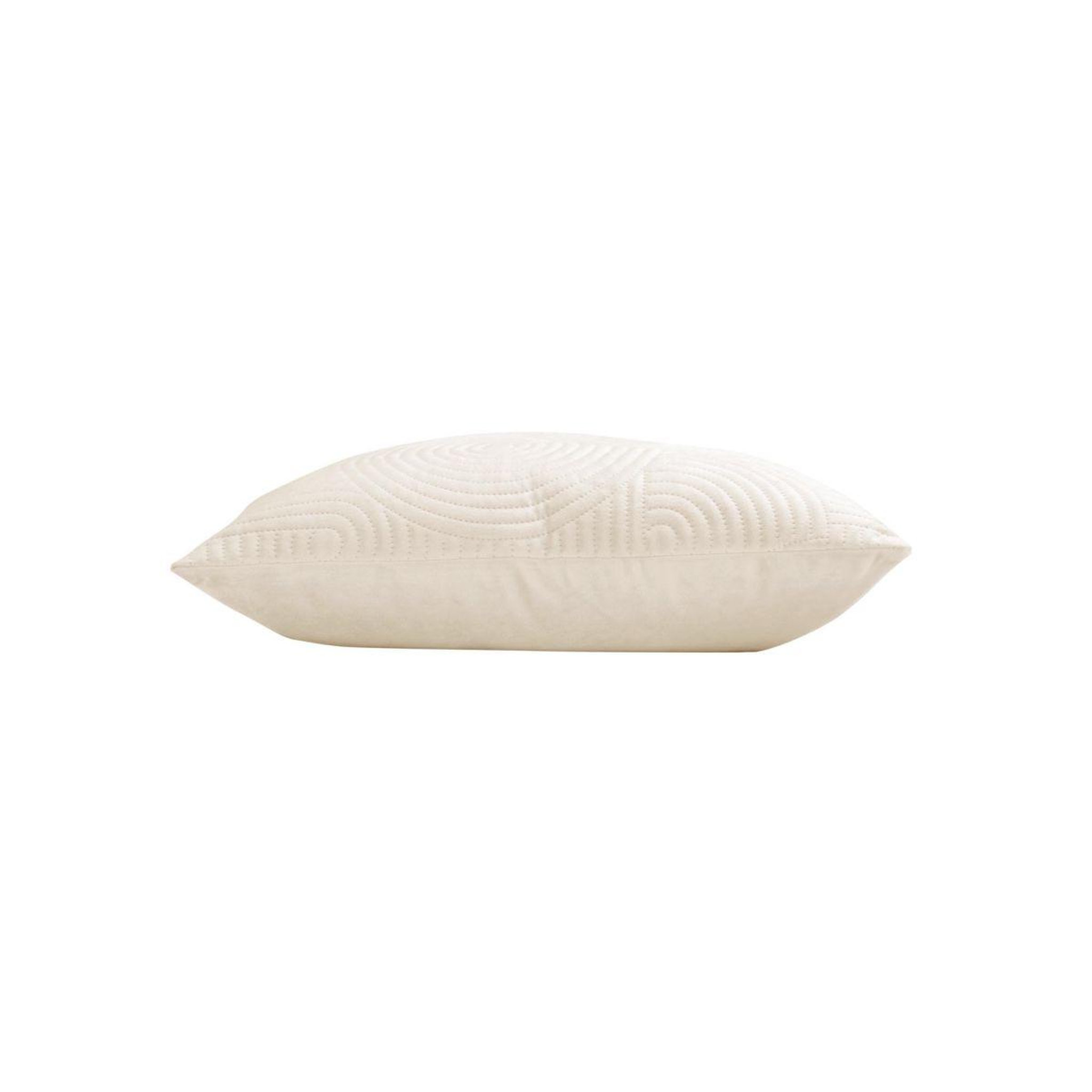 Voir la diapositive 2 : Douceur d'Intérieur Housse de coussin en velours  circles  40x40cm naturel