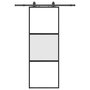 Voir la diapositive 2 : VIDAXL Porte coulissante kit quincaillerie noir 76x205 cm verre trempe
