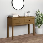 VIDAXL Table console Marron miel 100x35x75 cm Bois massif de pin