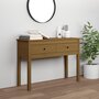 Voir la diapositive 1 : VIDAXL Table console Marron miel 100x35x75 cm Bois massif de pin