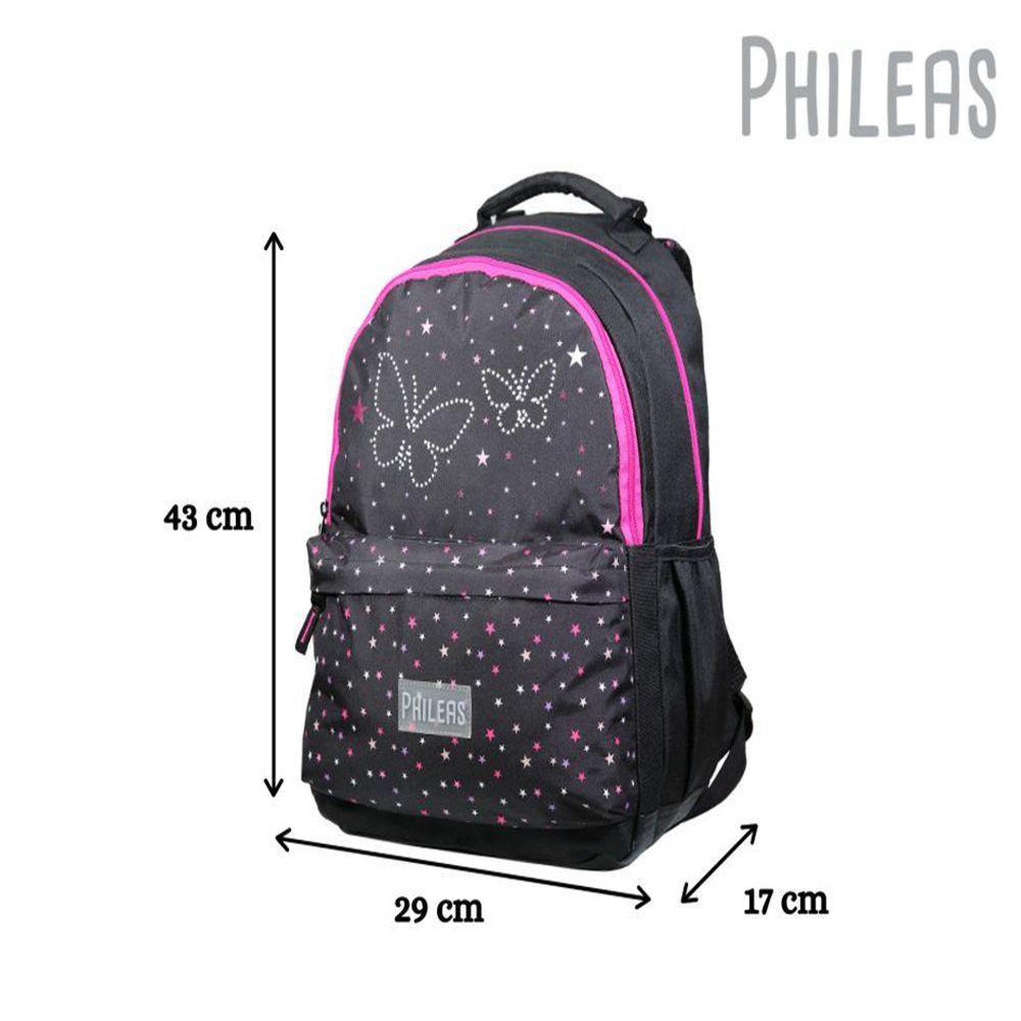 Voir la diapositive 6 : Bagtrotter BAGTROTTER Sac à dos 2 compartiments Phileas Papillons Noir - Le Plus Confortable des Sacs A Dos - Ergonomie/Confort/Sécurité - Système Smart Comfort