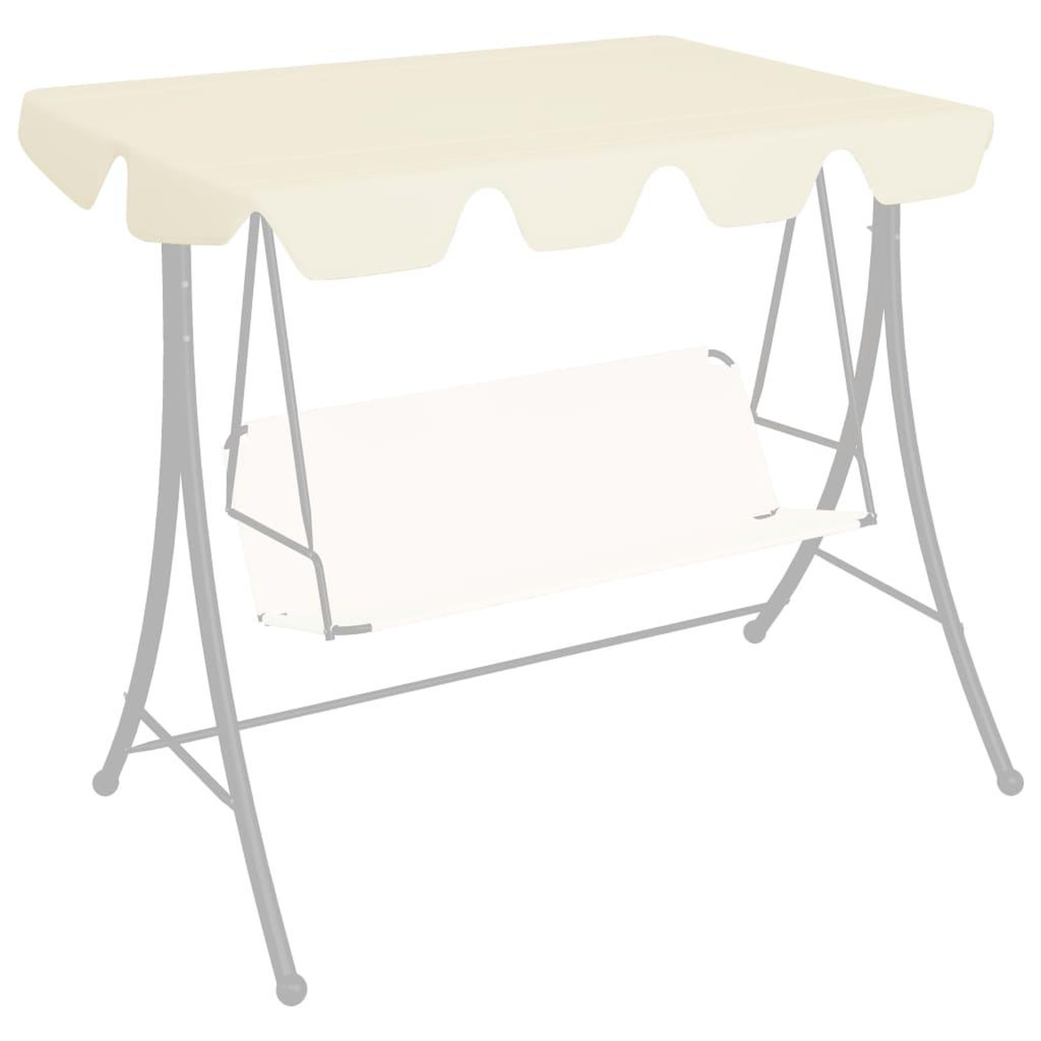 Voir la diapositive 1 : VIDAXL Toit de rechange de balançoire creme 150/130x105/70 cm