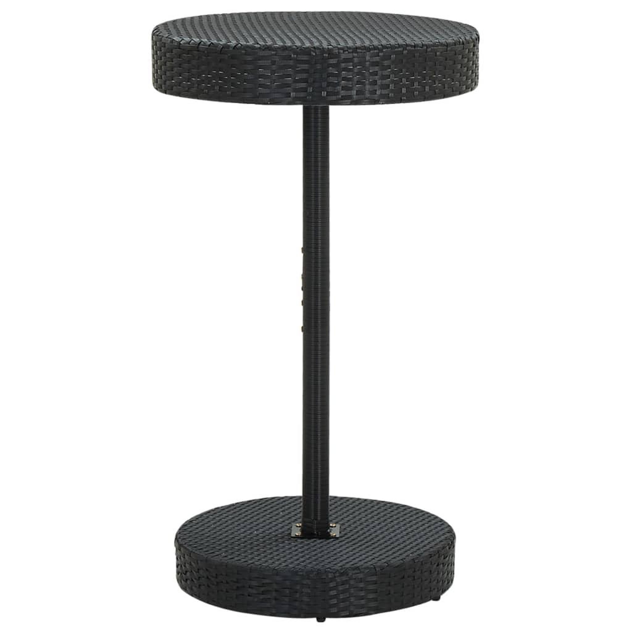 Voir la diapositive 5 : VIDAXL Ensemble de bar jardin 3 pcs noir poly rotin/bois massif acacia