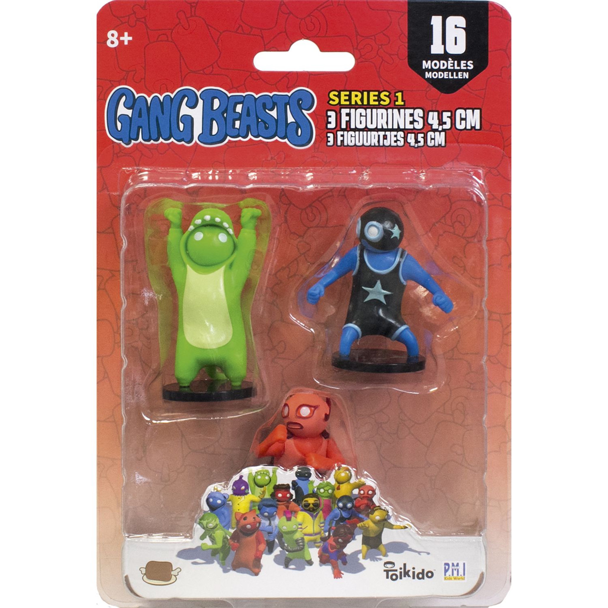 Voir la diapositive 1 : LANSAY Gang Beasts 3 Figurines 4,5cm #1