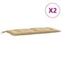 Voir la diapositive 4 : VIDAXL Coussins de banc de jardin lot de 2 beige melange tissu