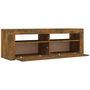 Voir la diapositive 5 : VIDAXL Meuble TV avec lumieres LED Chene fume 120x35x40 cm