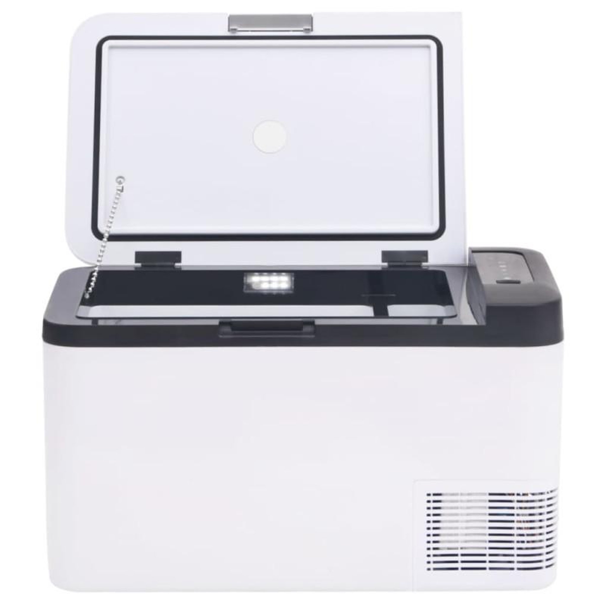 Voir la diapositive 5 : VIDAXL Glacière avec poignée et adaptateur noir et blanc 18 L PP et PE