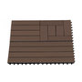 Voir la diapositive 5 : ID MARKET Lot de 5 dalles de terrasse rectangulaire WODHY clipsables bois composite taupe 60 x 30 cm