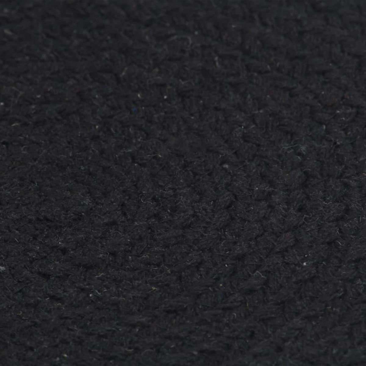 VIDAXL Napperons 4 pcs Noir Plain 38 cm Rond Coton