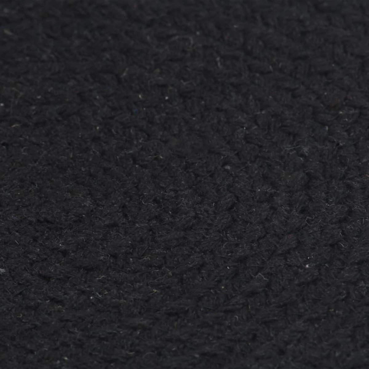 VIDAXL Napperons 4 pcs Noir Plain 38 cm Rond Coton