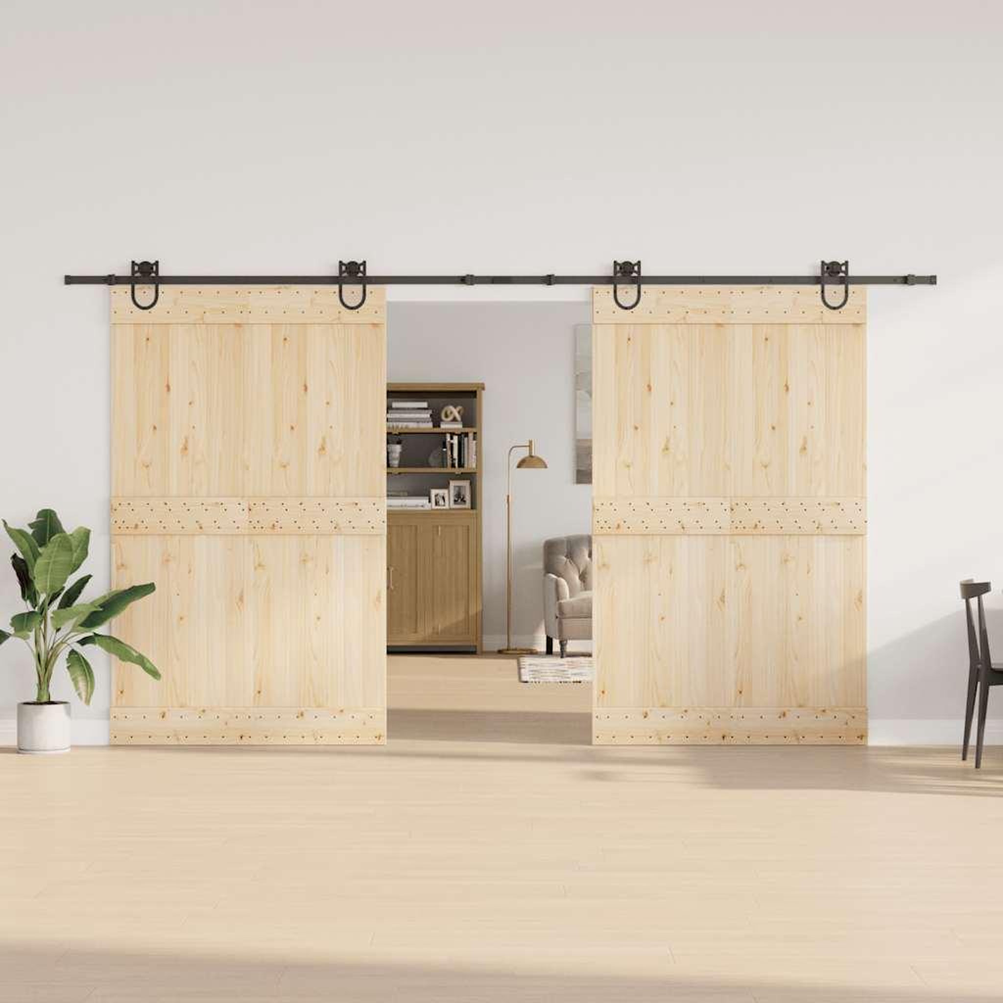 Voir la diapositive 3 : VIDAXL Kit de quincaillerie de porte coulissante 400 cm acier noir