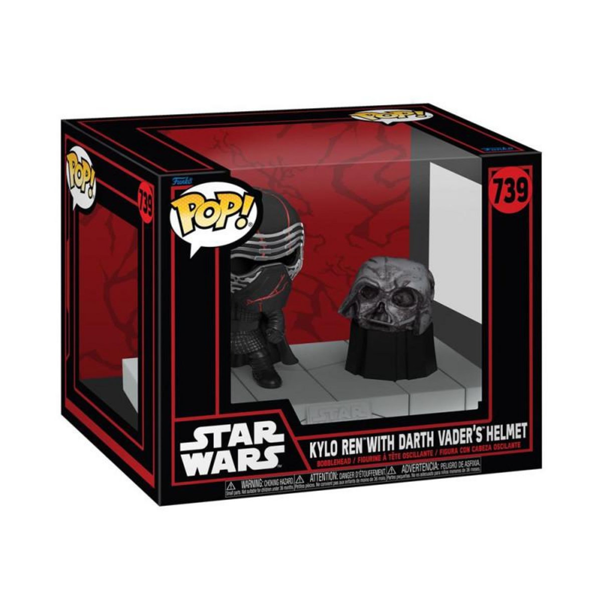 Funko Figurine Funko Pop Deluxe Darkside Kylo Ren avec casque de Dark Vador