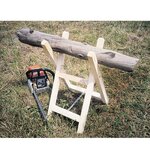 LEVIGNE Chevalet à bûche en bois