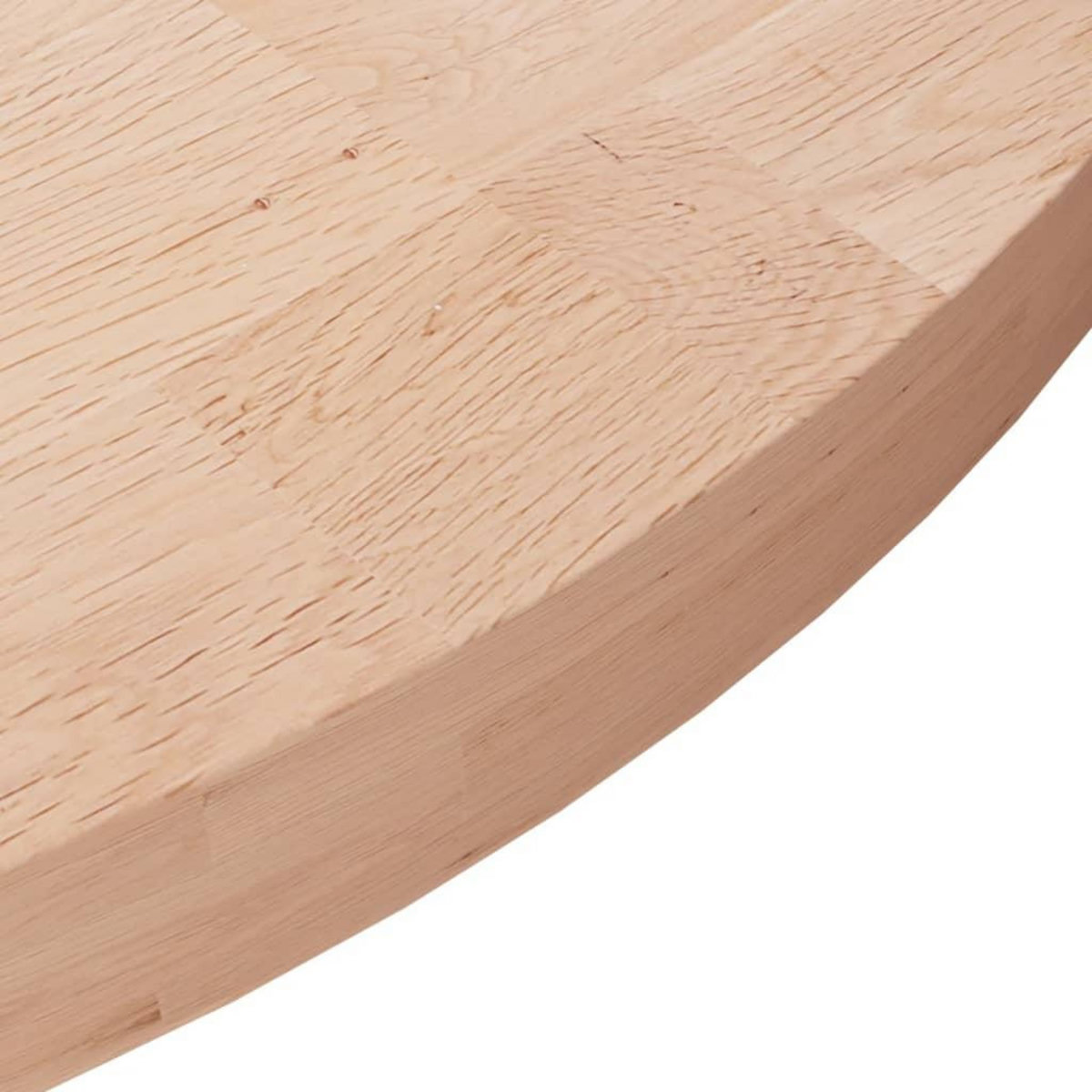 VIDAXL Dessus de table rond Ø60x4 cm Bois de chene massif non traite