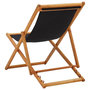 Voir la diapositive 4 : VIDAXL Chaise pliable de plage bois d'eucalyptus et tissu noir