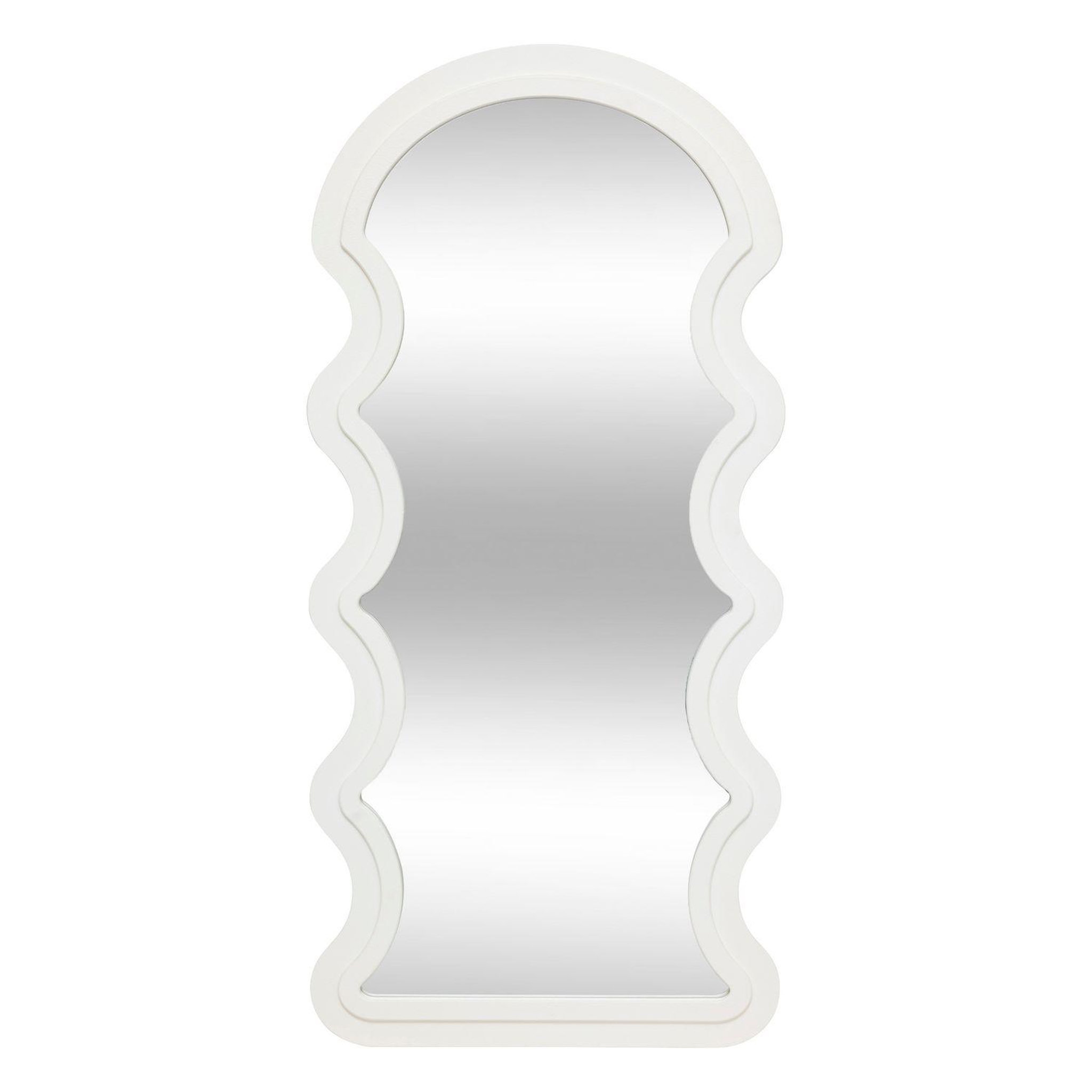 ATMOSPHERA Miroir mural vague EMILY - Blanc