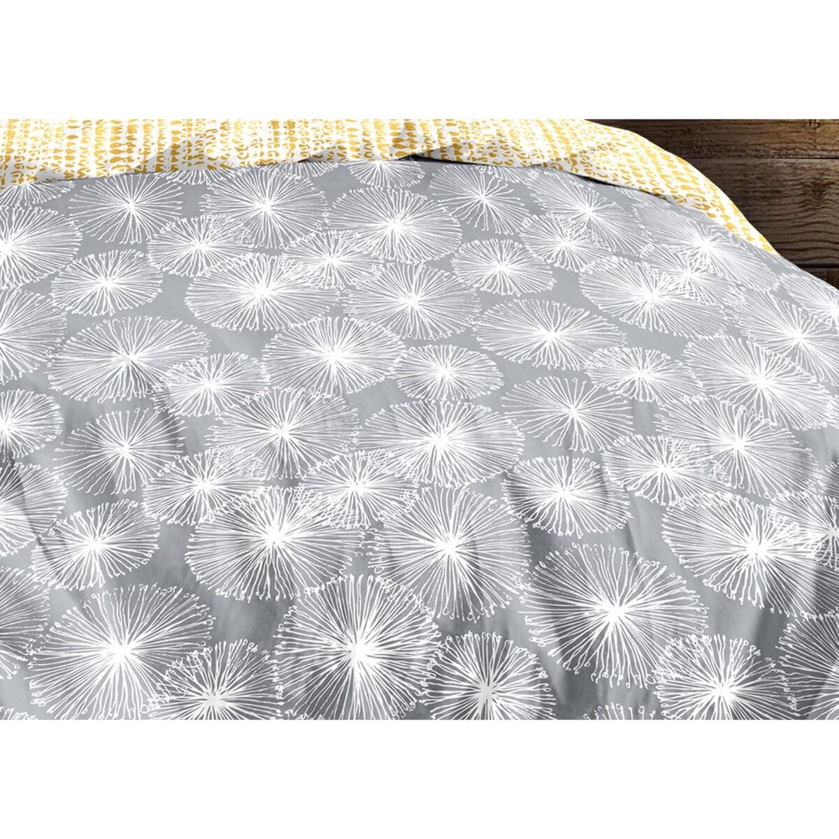 Home collection Parure housse de couette 3pcs 240x220cm 100%coton 57fils flight