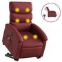 Voir la diapositive 2 : VIDAXL Fauteuil inclinable de massage electrique rouge bordeaux