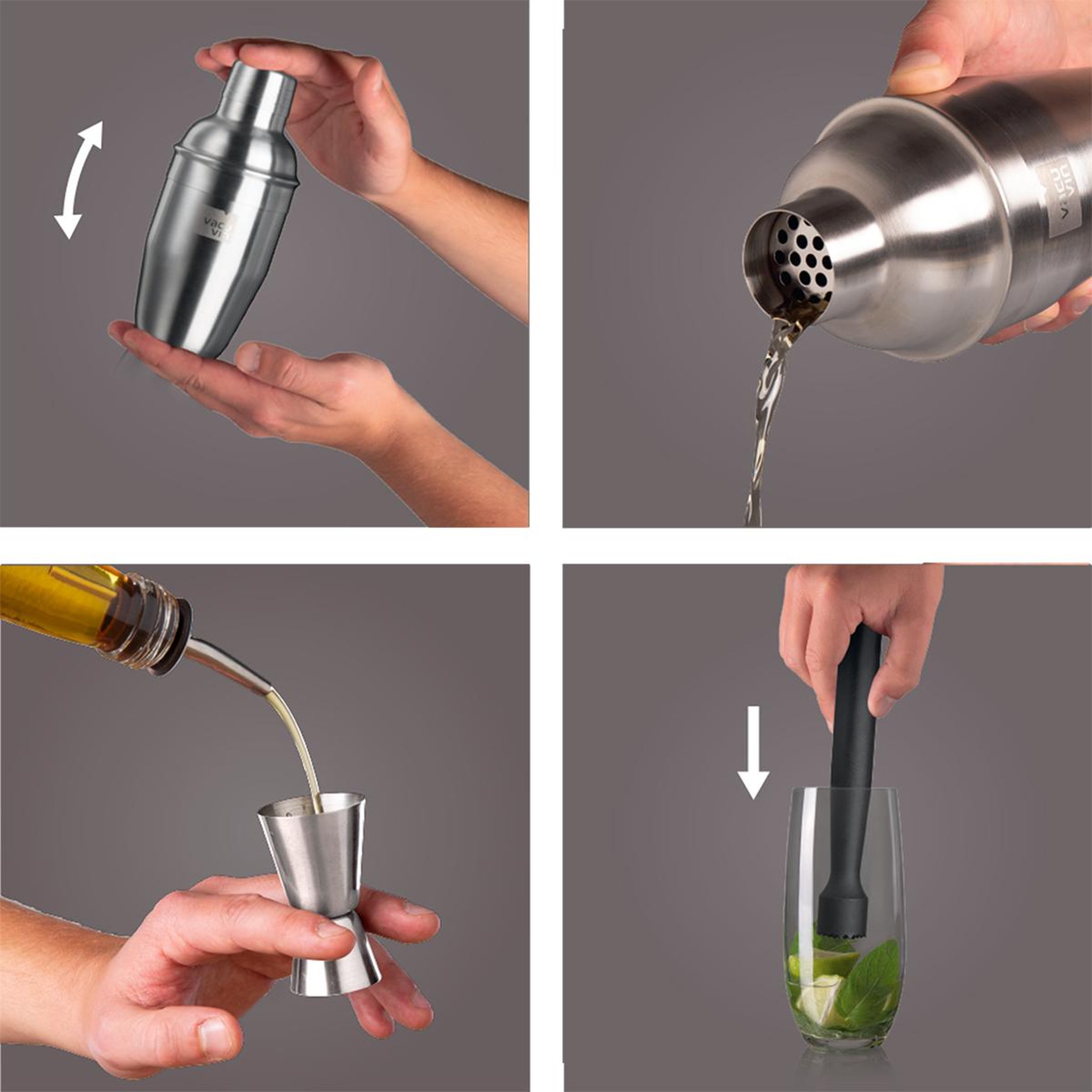 Voir la diapositive 2 : Vacu vin Coffret cocktail 3 accessoires - 7889362