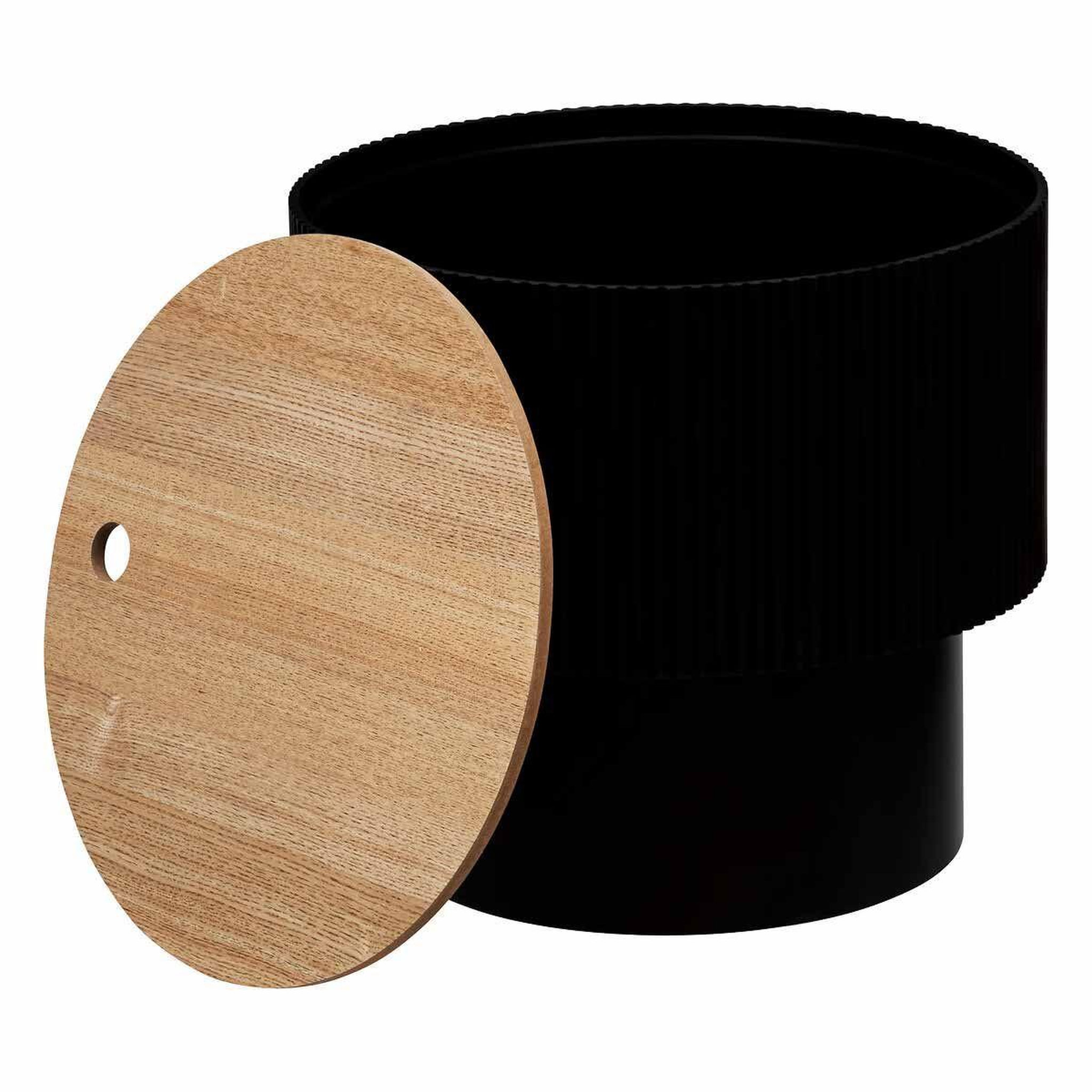Voir la diapositive 2 : ATMOSPHERA Table d'Appoint Avec Coffre  Enola  38cm Noir