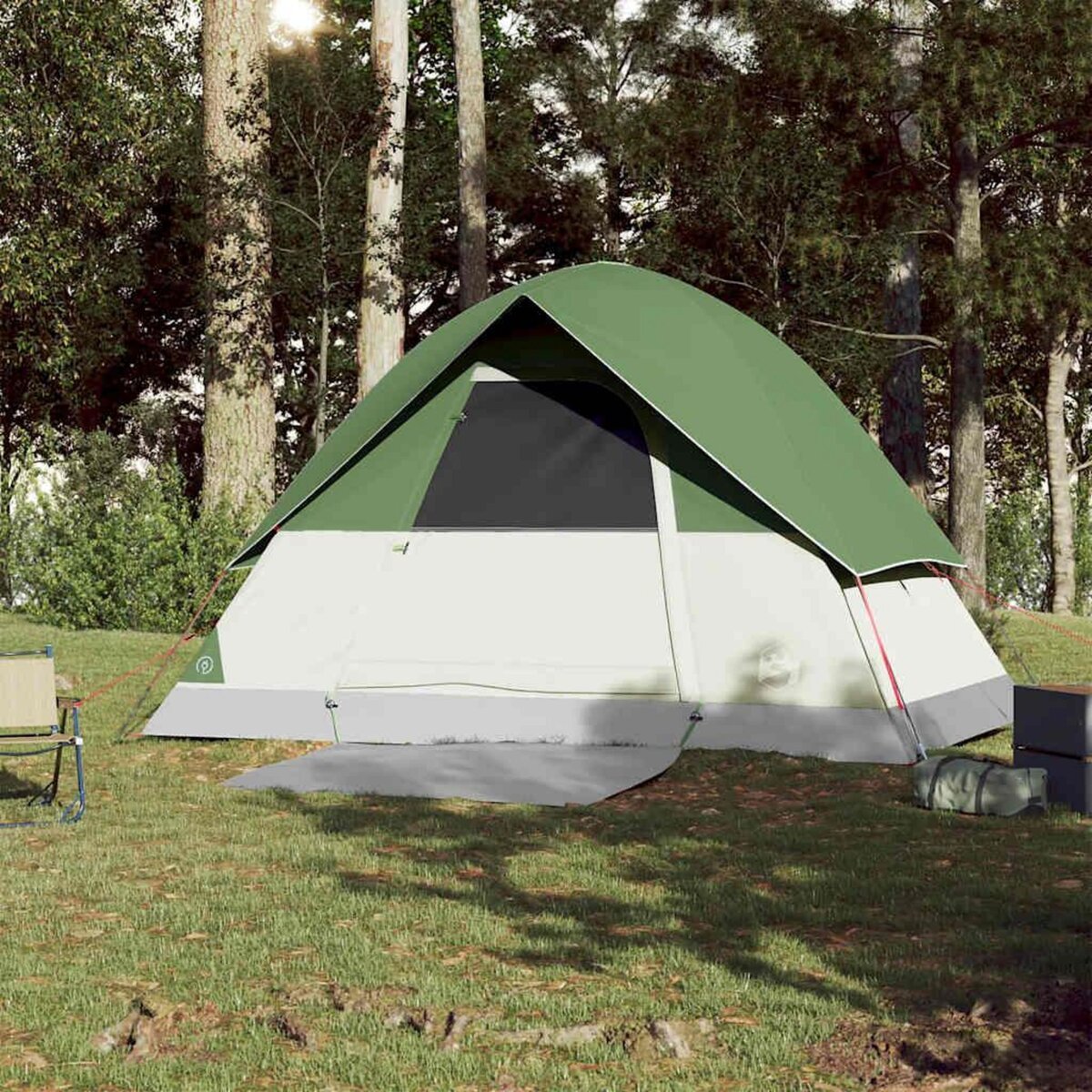 VIDAXL Tente de camping a dome 3 personne vert impermeable