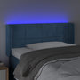 Voir la diapositive 4 : VIDAXL Tete de lit a LED Bleu fonce 83x16x78/88 cm Velours
