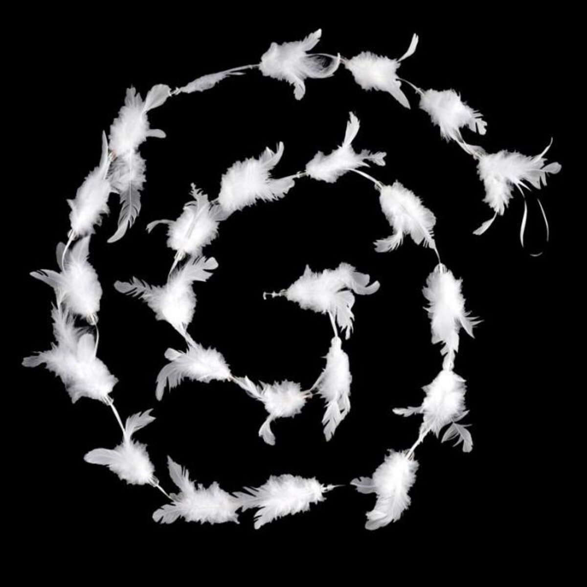 FEERIC LIGHT & CHRISTMAS Guirlande de Noël Plumes  Héritage  200cm Blanc